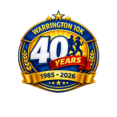 Warrington 10K 40th Anniversary Badge